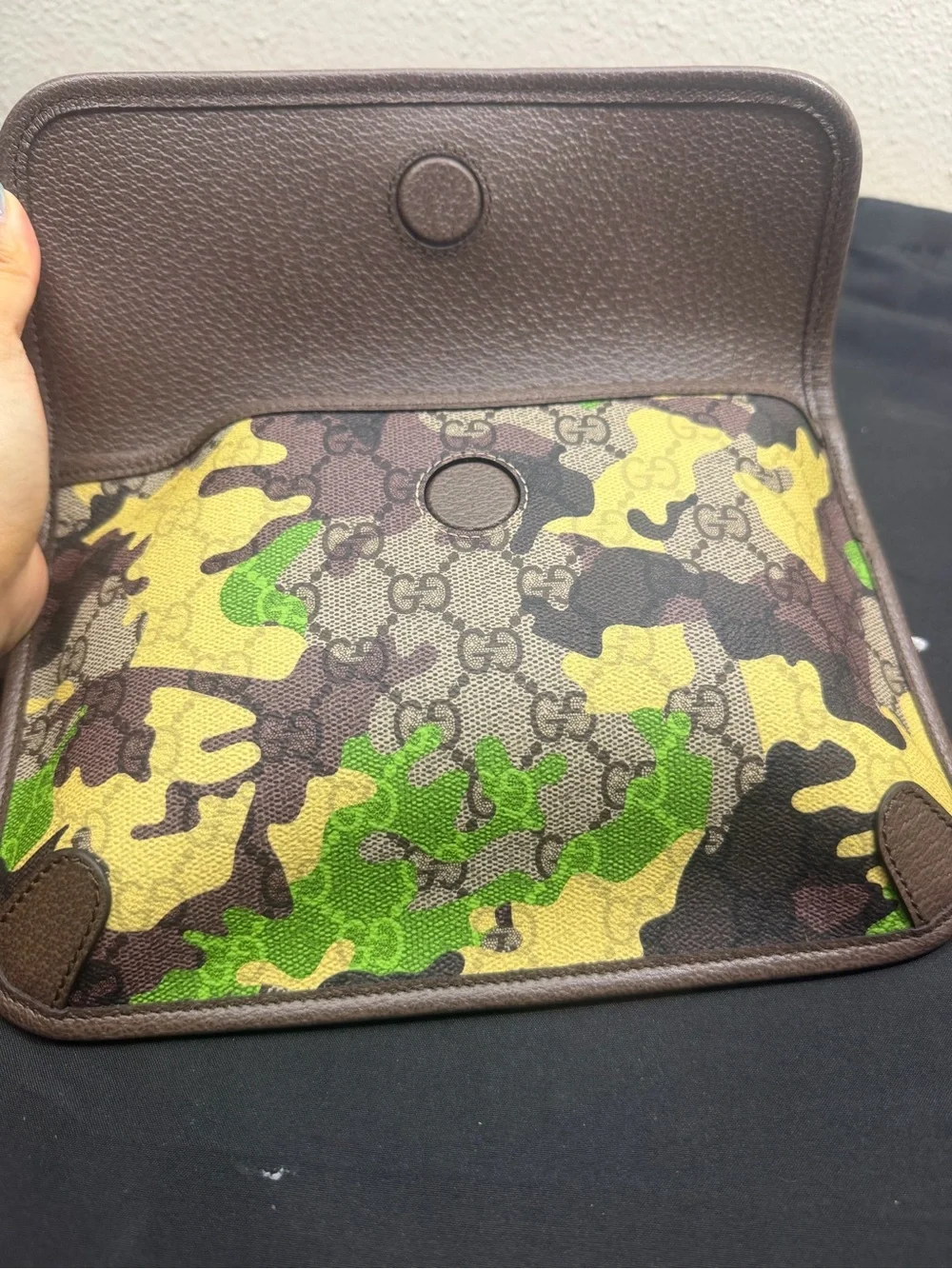 Gucci GG Supreme x camouflage belt bag